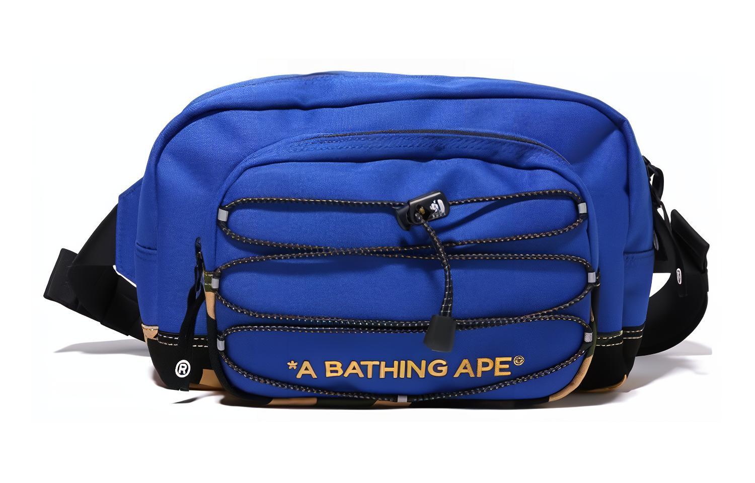 

A BATHING APE Полиэстеровый поясной рюкзак мужской синий черный, Blue