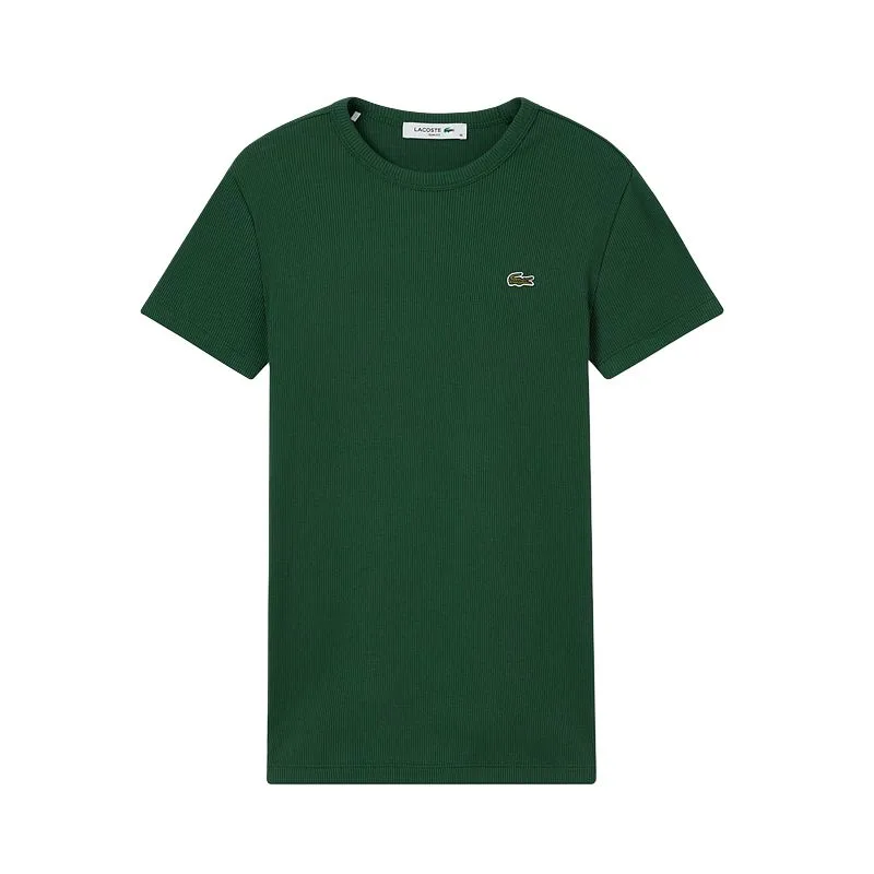 Футболка Lacoste с аппликацией логотипа, классическая, темно-зеленый