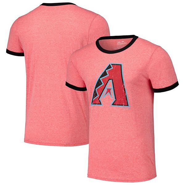 

Мужская футболка arizona diamondbacks ringer tri-blend красная Majestic Threads