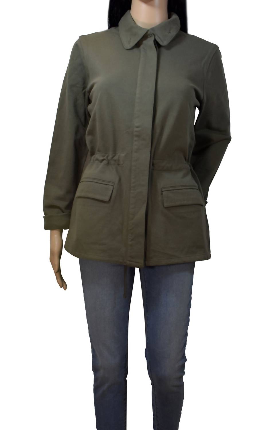 

Женская легкая куртка Argn Drawstrings в цвете Army Green James Perse