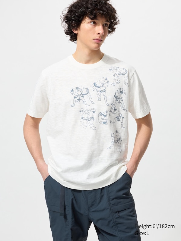 

Футболка с рисунком Wagara (сумо) Uniqlo, белый