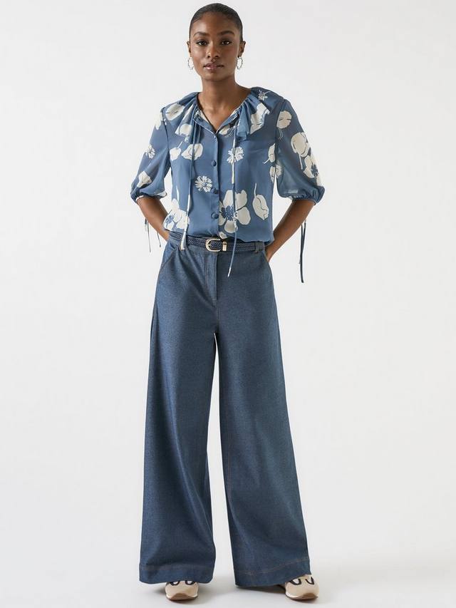 

Брюки Frey с широкими штанинами L.K.Bennett, Indigo