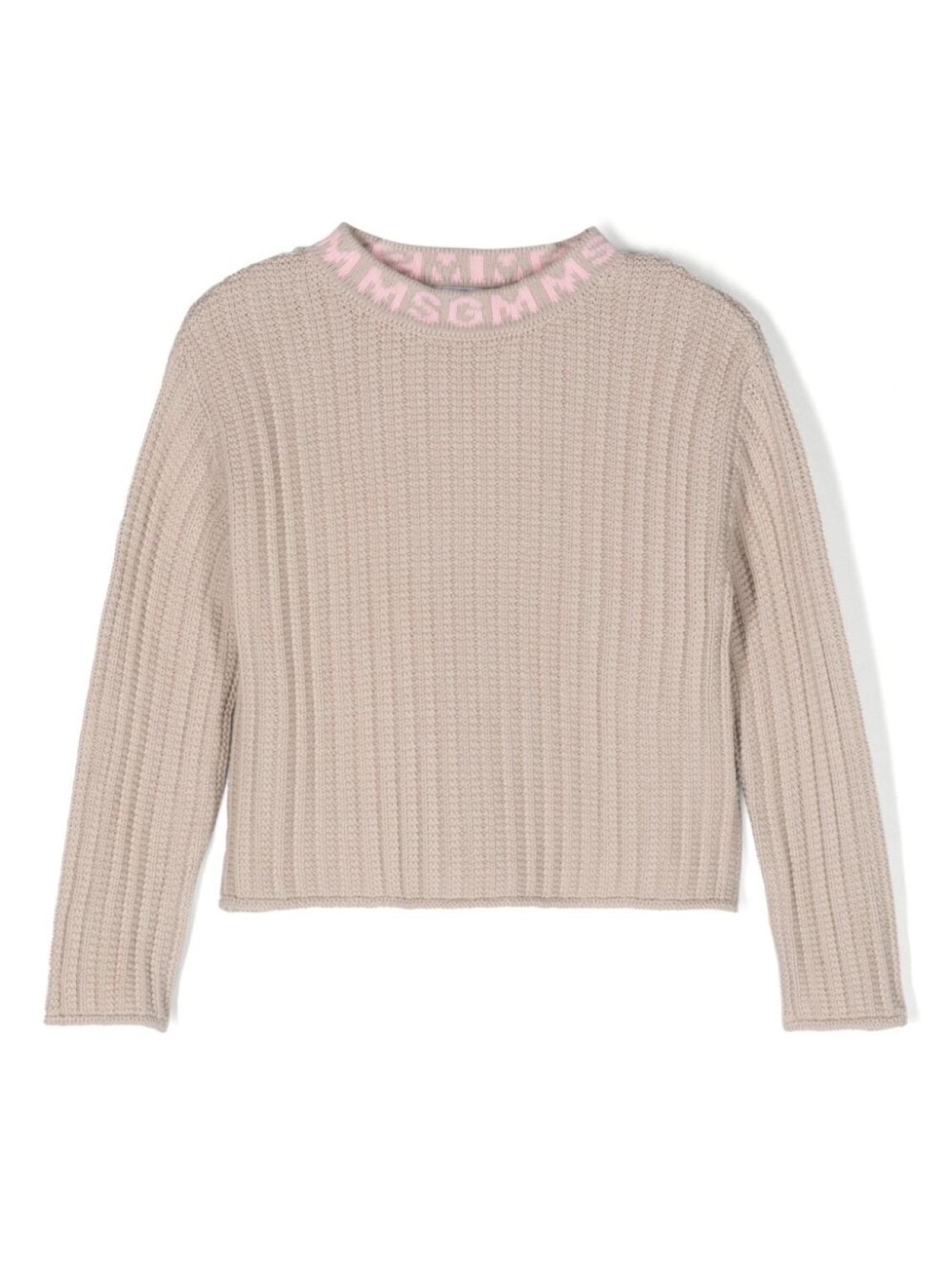 

MSGM Kids джемпер с логотипом, коричневый