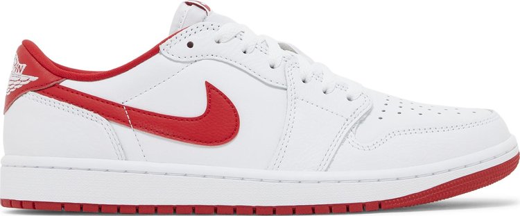 

Кроссовки Air Jordan 1 Retro Low OG 'University Red', белый