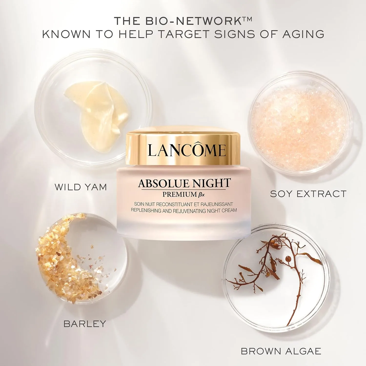 Ночной крем Lancôme Absolue Premium Bx - Питательный ночной увлажняющий крем для лица - Укрепляет и разглаживает кожу - 70 мл — фото 3
