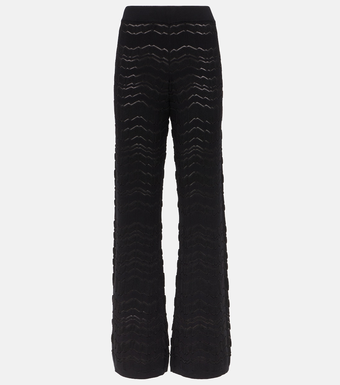

Полупрозрачные прямые брюки Zig Zag Missoni, Black Tones