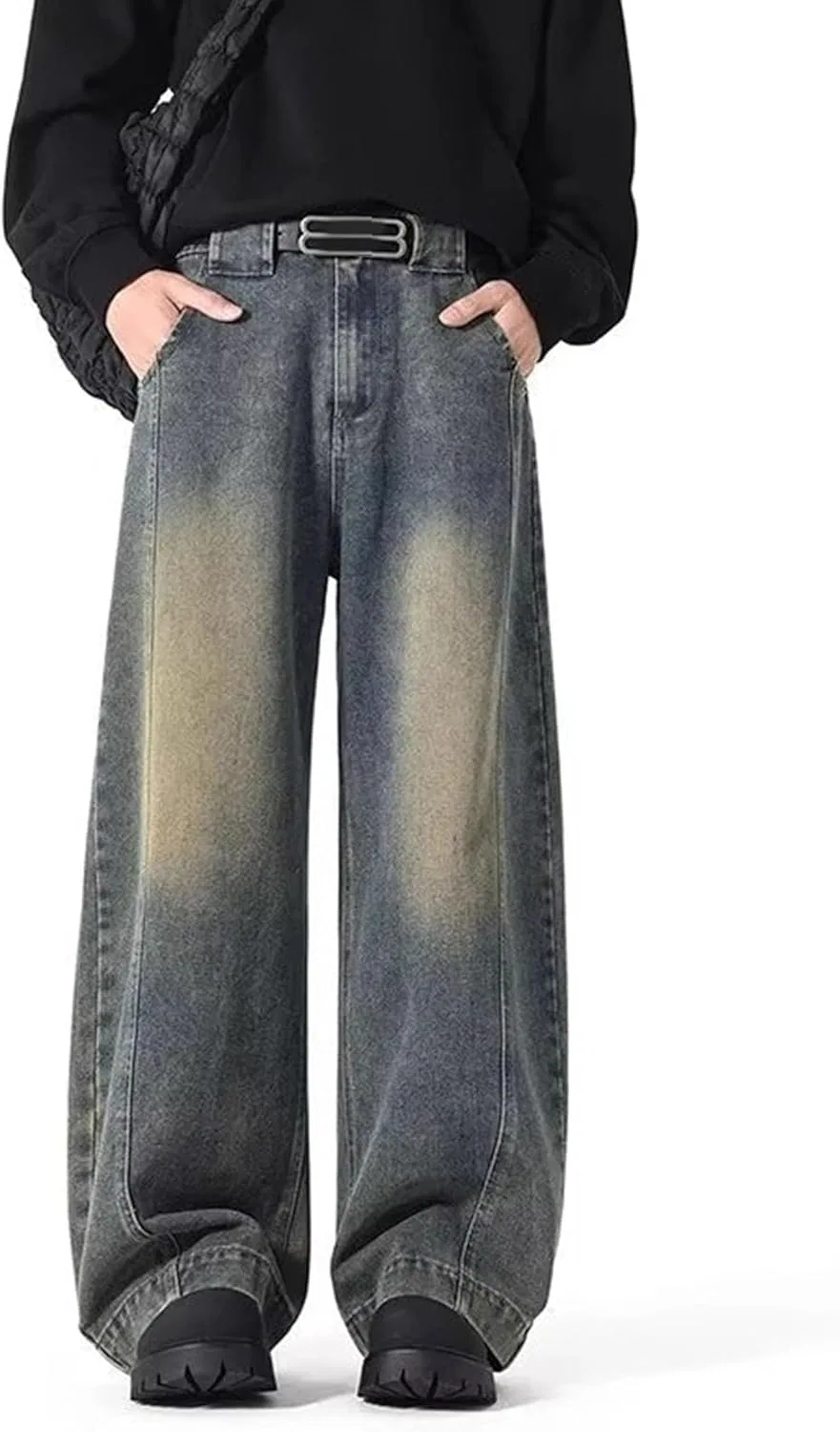 Джинсы свободные Baggy Hip Hop, Retro Blue — фото 2