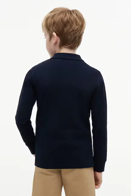 Лонгслив детский бавовняный Tommy Hilfiger, синий — фото 3