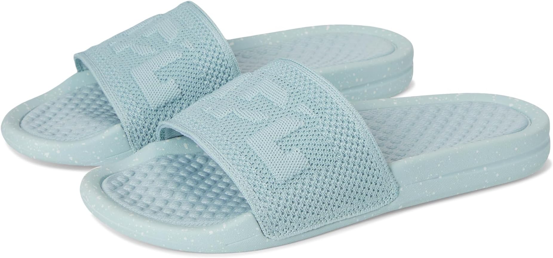 Сандалии Athletic Propulsion Labs (APL) Women's Big Logo Techloom Slide, Low Tide/Aqua Mist/Speckle