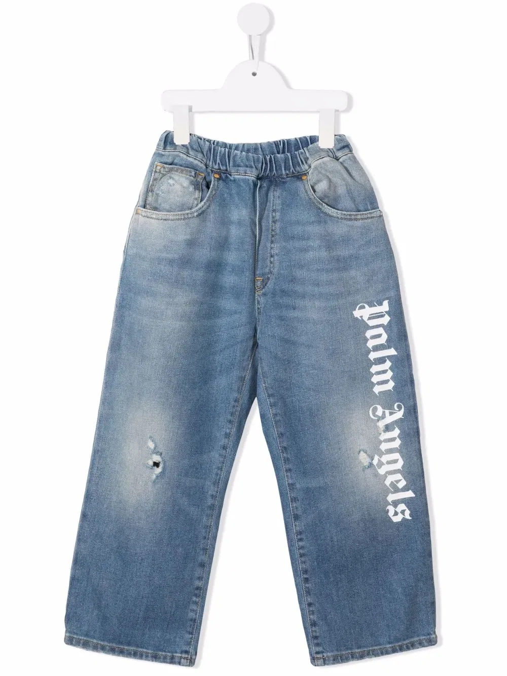 Джинсы с логотипом Palm Angels Kids, синий
