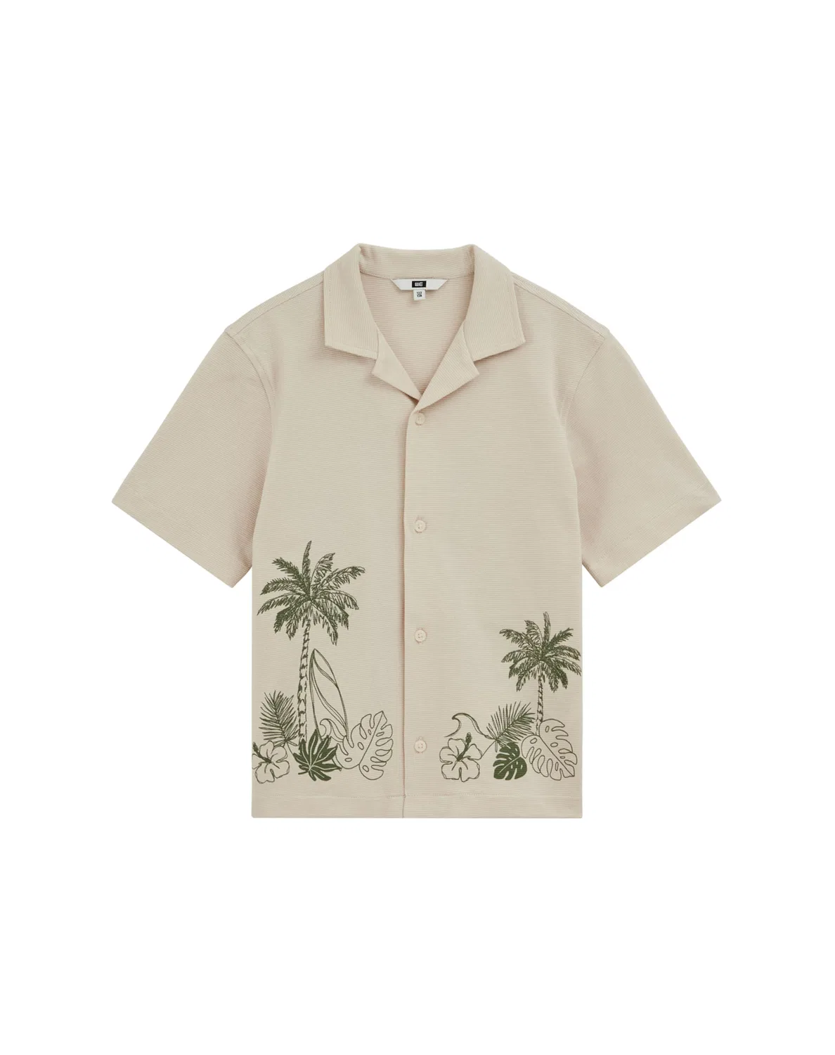 Рубашка We Fashion Regular fit Button Up Shirt Jongens бежевого цвета