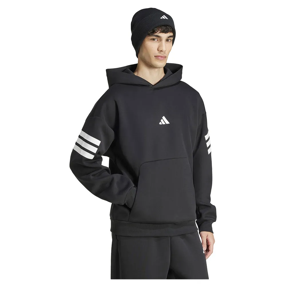 Худи adidas Future Icons 3 Stripes, черный — фото 4