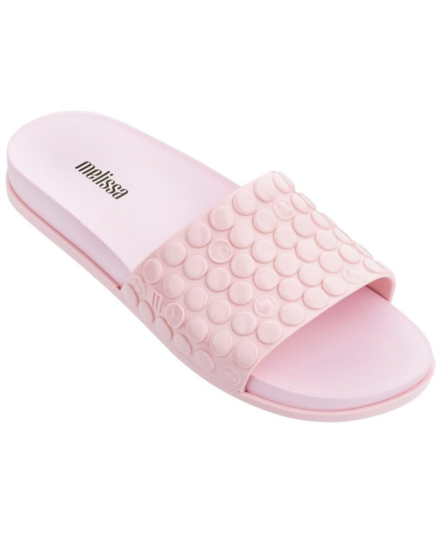 Melissa Polibolha Sandals Women's  Pink Bubble Wrap Slip On Slide JOBB1328