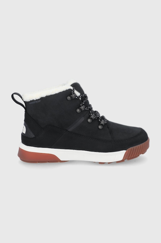 Женские зимние ботинки The North Face кожаные водостойкие, черный