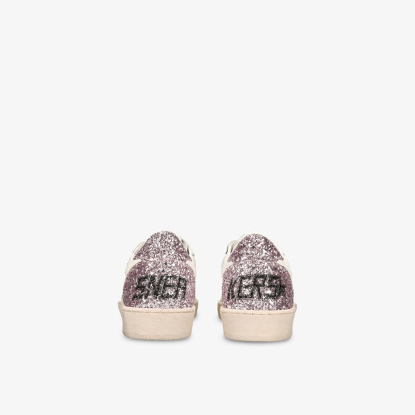 Кожаные низкие кеды ballstar 80184 с блестками Golden Goose, белый — фото 4