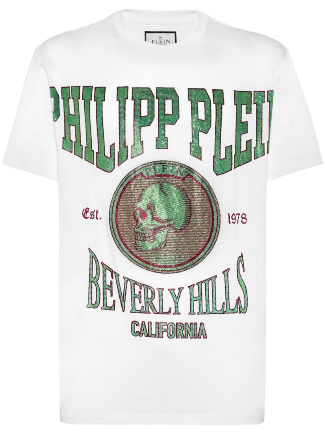 

Philipp Plein футболка с кристаллами, белый