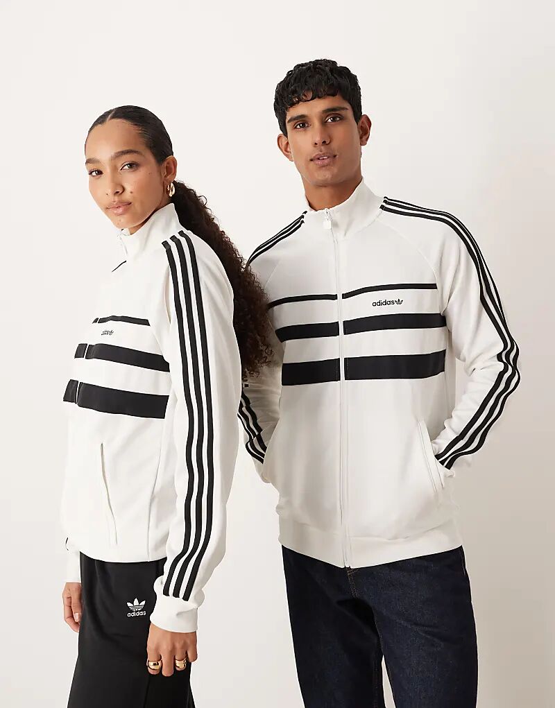Спортивный топ Adidas Originals The First белого и черного цветов — фото 4