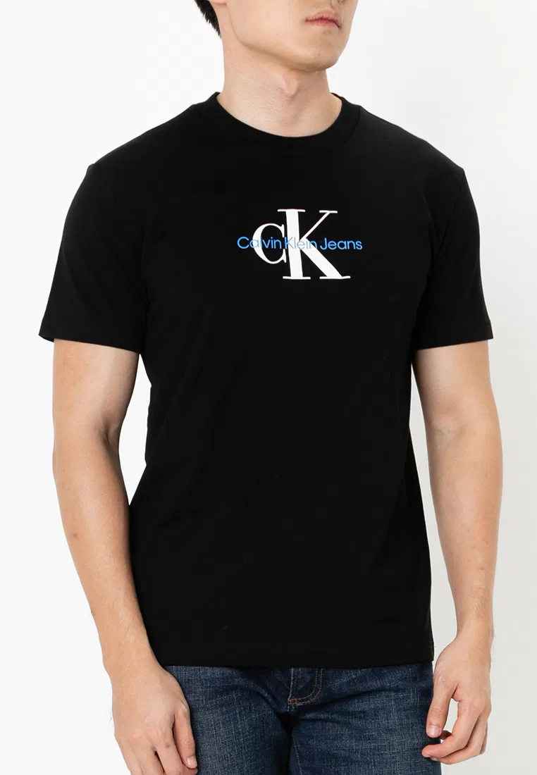 Футболка с принтом, короткий рукав, Print Tee Calvin Klein, черный