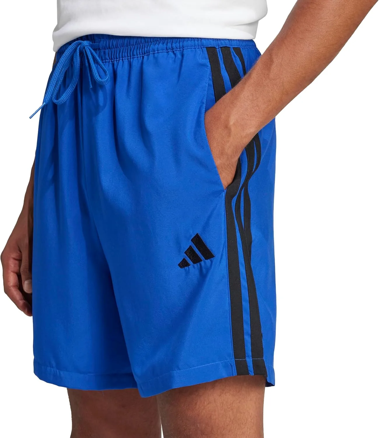 Мужские шорты Adidas Essentials 3-Stripes Chelsea 7 дюймов Adidas Originals, синий/черный — фото 4