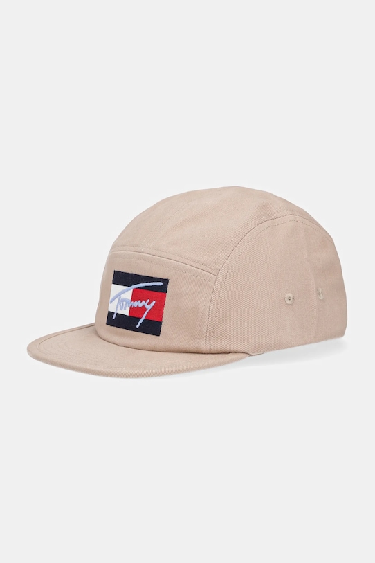 

Детская хлопковая кепка с козырьком Tommy Hilfiger, бежевый