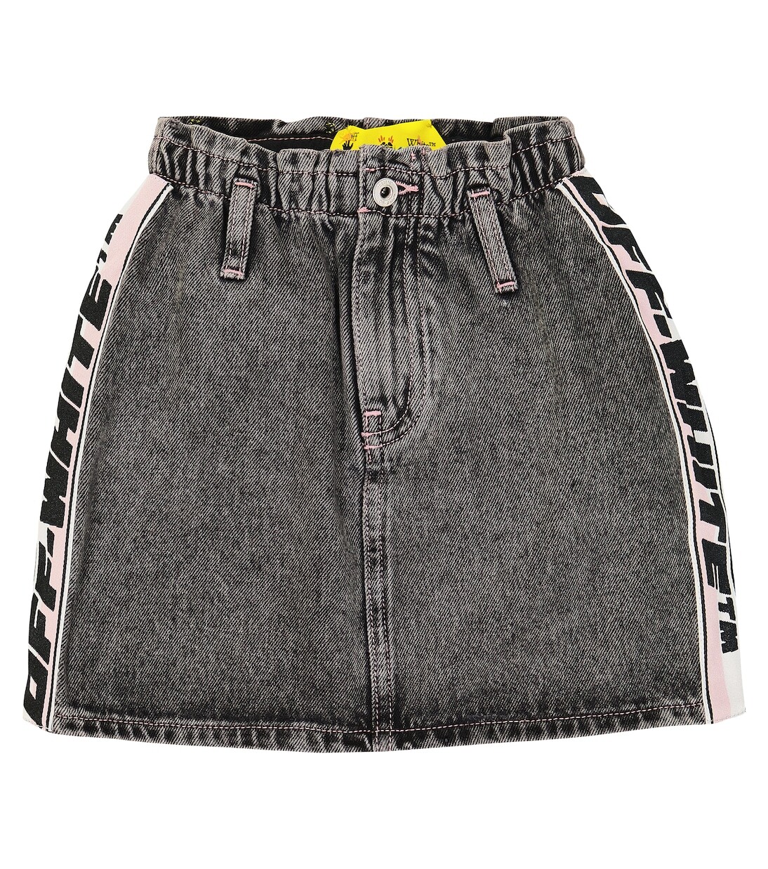 

Джинсовая юбка с логотипом Off-White Kids, серый