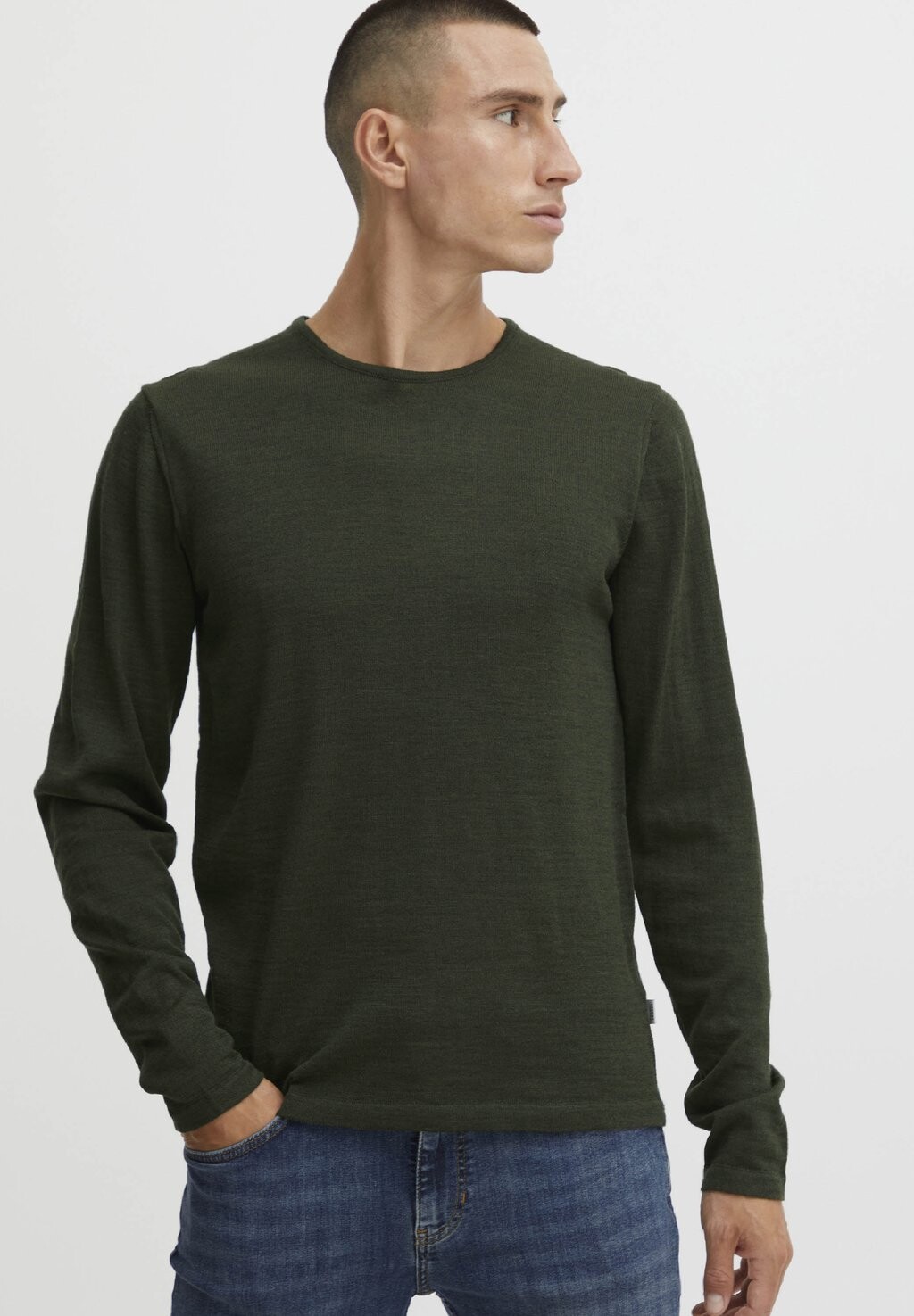 

Свитер Cfkent Merino Crew Neck Knit Casual Friday, цвет deep forest melange