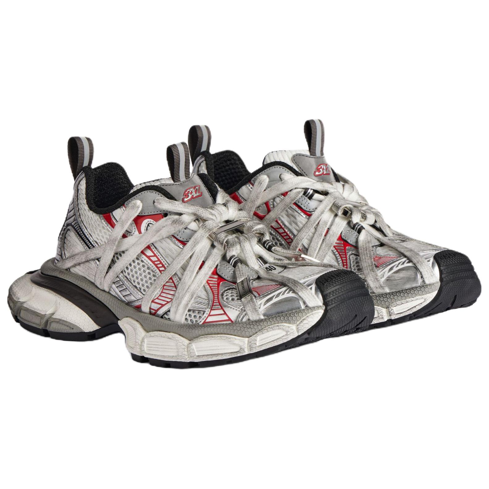 Balenciaga 3XL Extreme Laces B Low top Chunky кроссовки женские Silver — фото 4