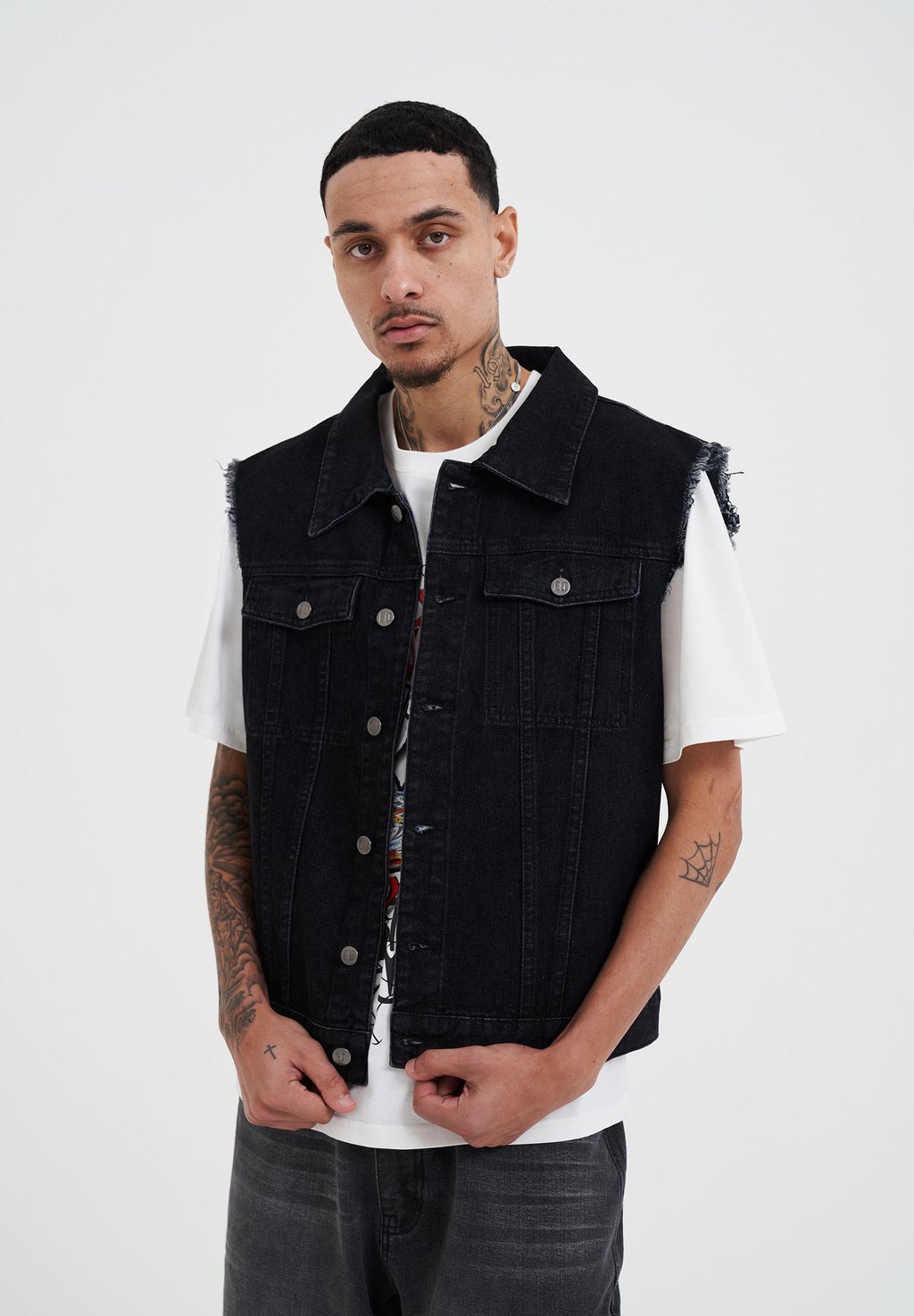 

Жилет MENS LION DRAG DENIM GILET Ed Hardy, черный