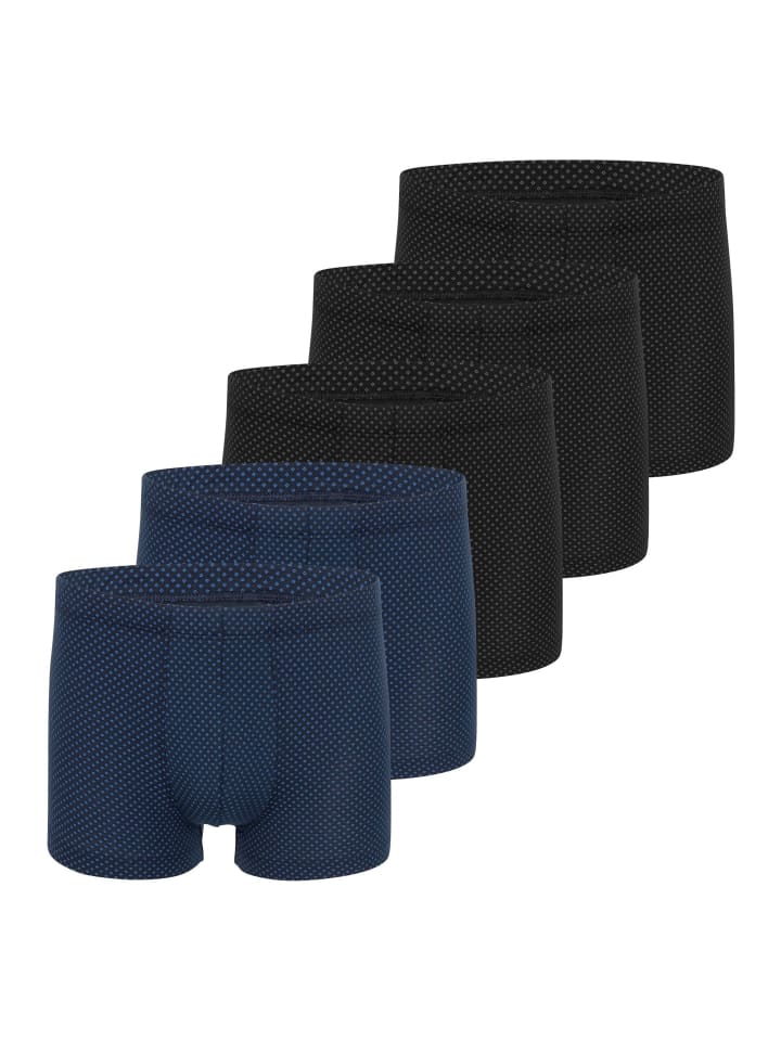 

Schiesser Ретро шорты/брюки из органического хлопка, повседневные, черного/темно-синего цвета