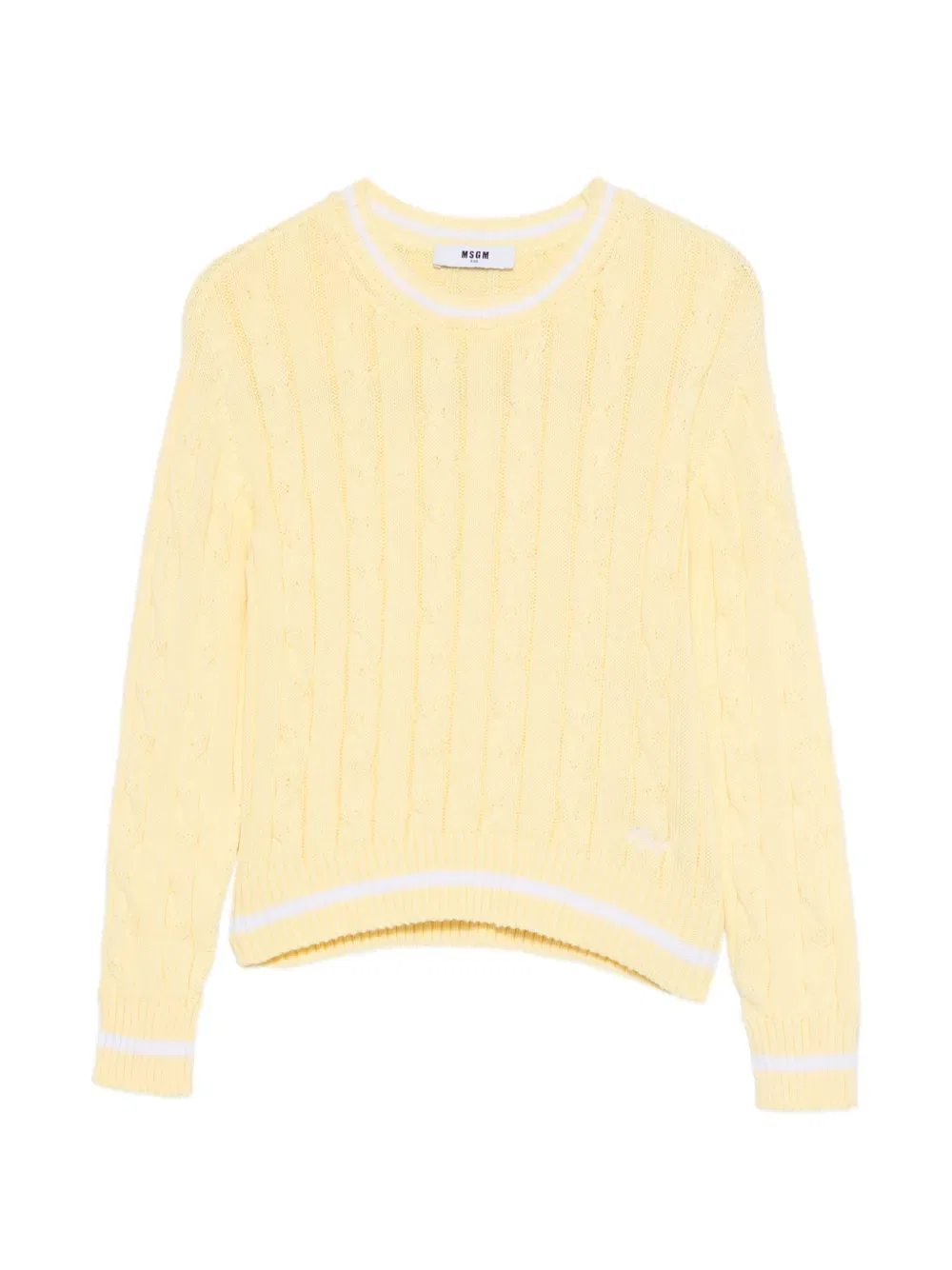 Свитер крупной вязки Msgm Kids, желтый