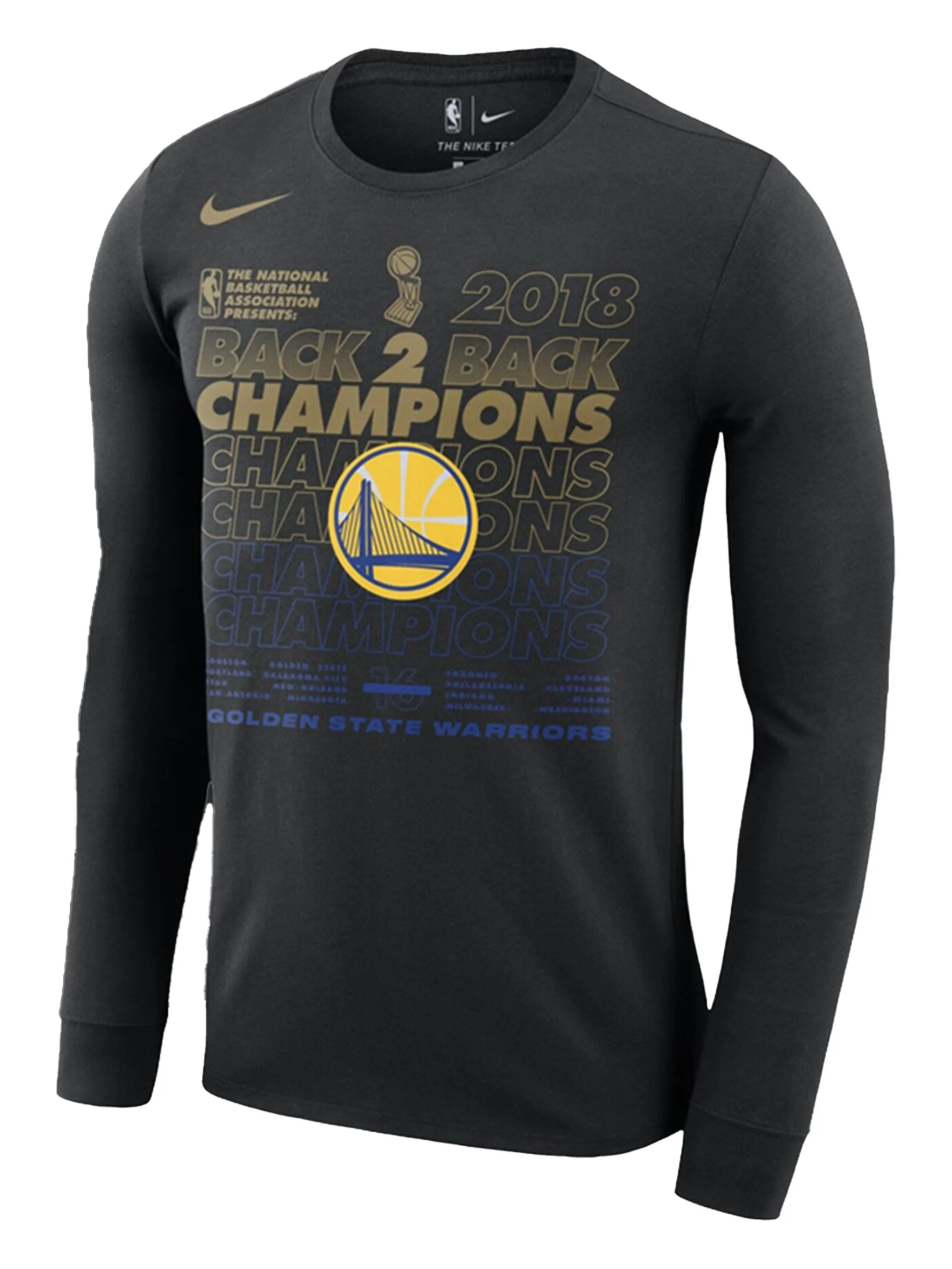 

Футболка NBA GSW 2018 Finals Champions Locker Room Nike, черный