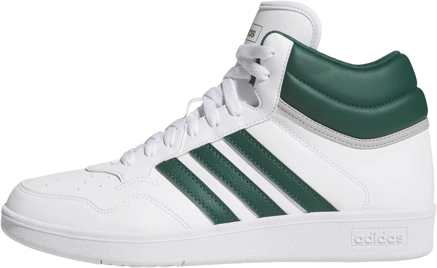 Кроссовки Adidas Unisex Hoops 4.0 Mid, Ftwr White Collegiate Green Grey Two
