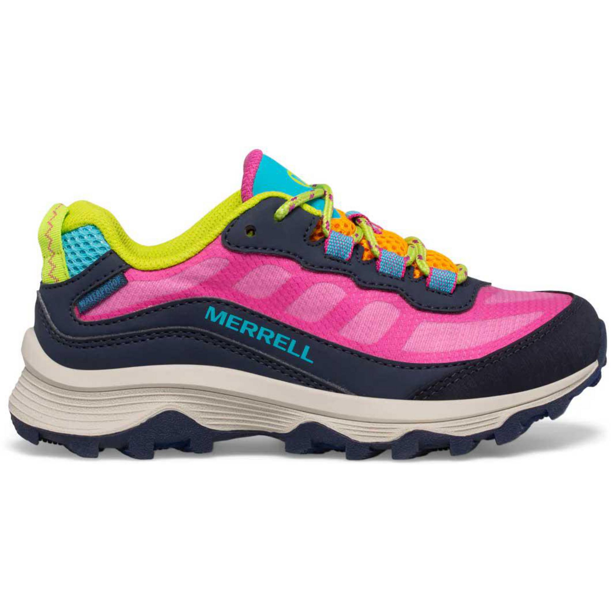 Детские водонепроницаемые походные ботинки Moab Speed Low Merrell, Navy/Multi — фото 2