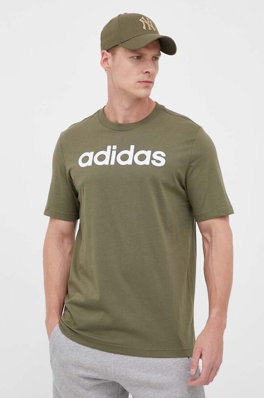 

Хлопковая футболка adidas, зеленый