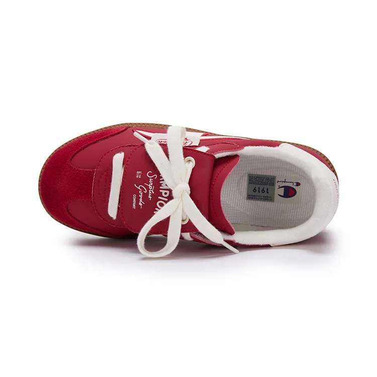 Champion Kids Детские скейтерские кроссовки low top из искусственной кожи, устойчивые к скольжению и истиранию, красные — фото 4