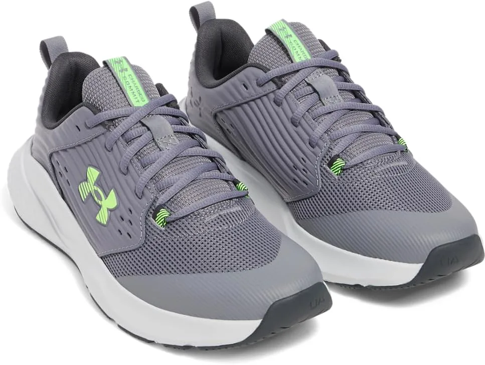 Кроссовки для мужчин Under Armour Charged Commit Trainer 4, серый/зеленый — фото 3