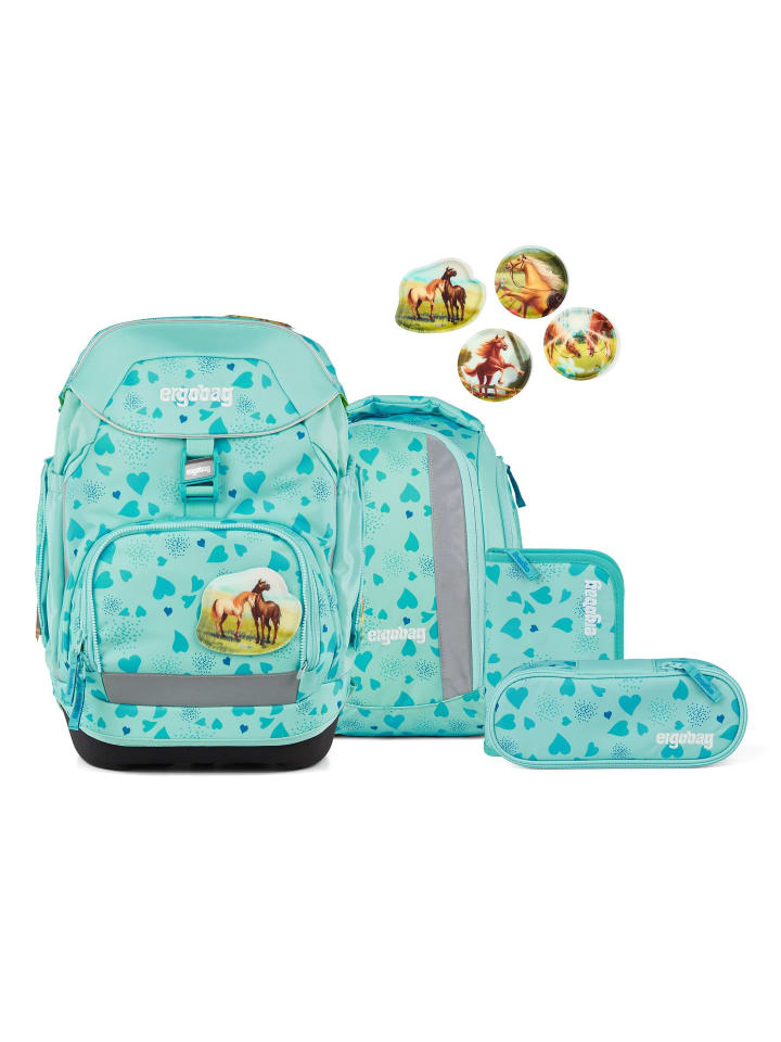 

Ergobag Набор школьных сумок, 6 предметов, включая сумку на липучках, в расцветке ReitBärtraum (Мечта о верховой бороде)