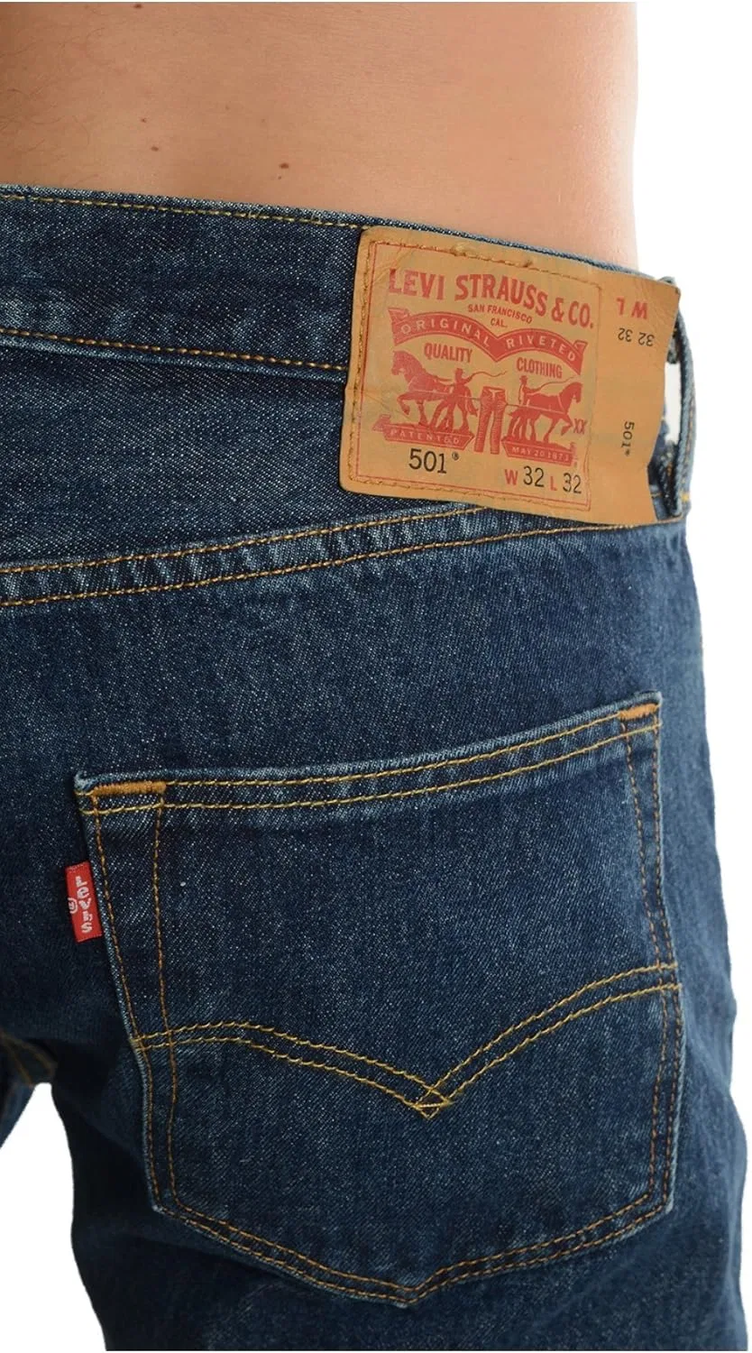 Джинсы 501 Original Fit Levi's, Темный Stonewash — фото 3