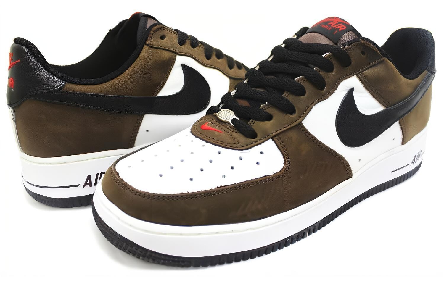 Кроссовки Nike Air Force 1 Skateboarding Shoes Men Low-top Black/Brown, черный/коричневый — фото 4