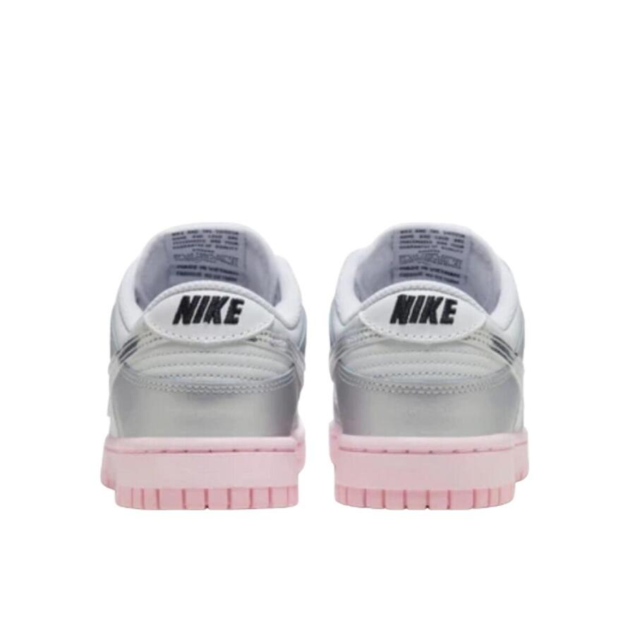 NIKE Кроссовки Dunk Low LX Metallic Silver Pink Foam — фото 4