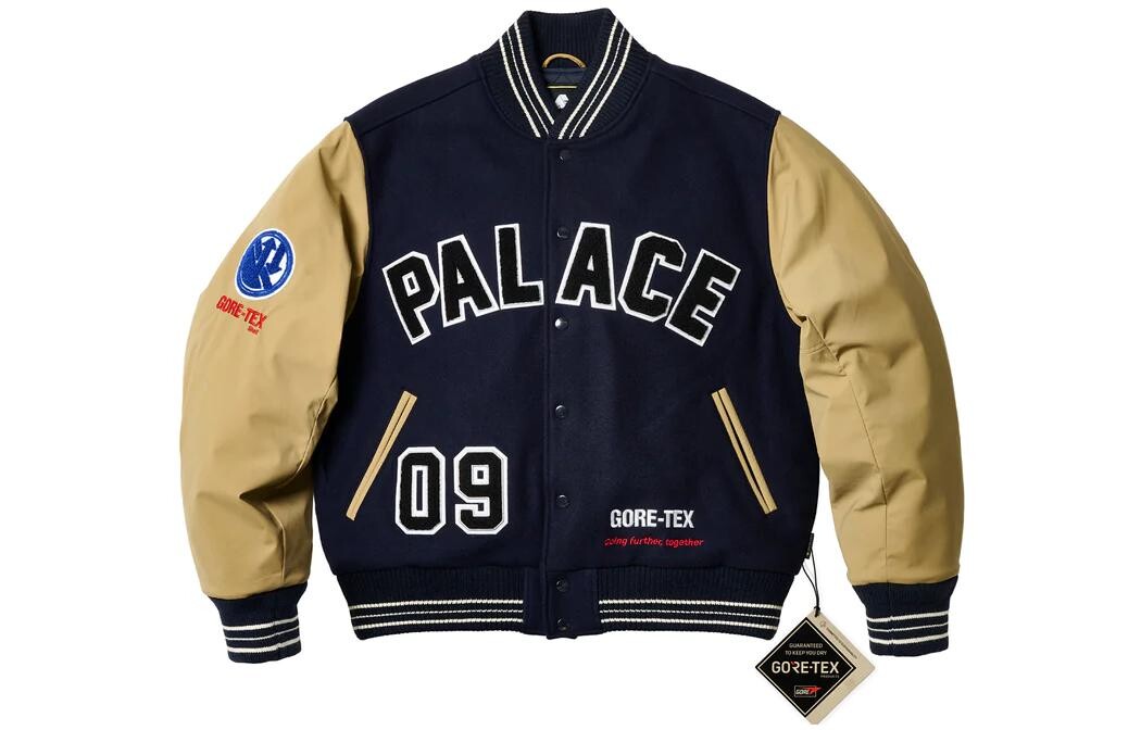 

Бомбер унисекс Palace Gore-Tex Going Further Varsity, темно - синий