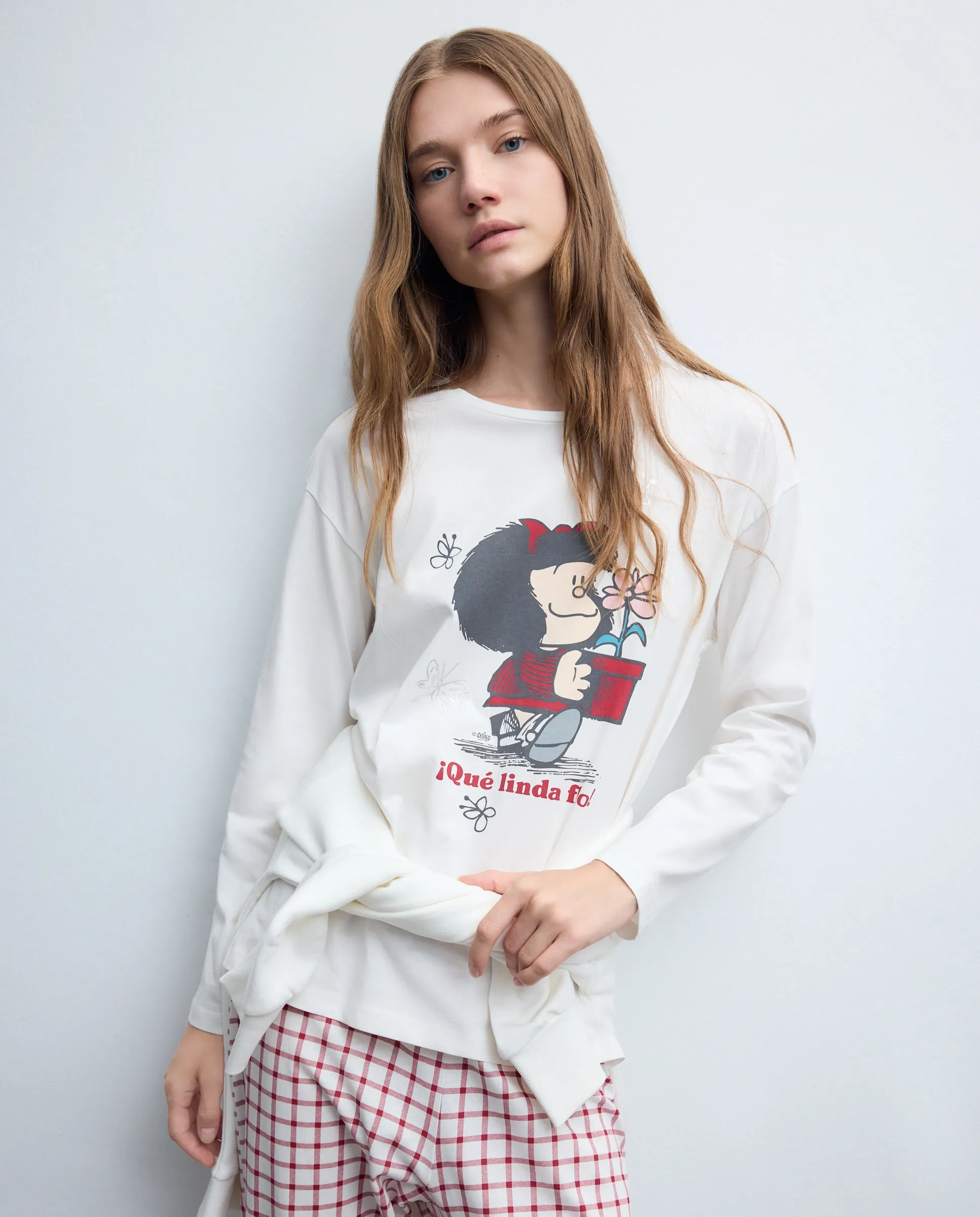 

Женская пижамная футболка Mafalda Easy Wear, белый