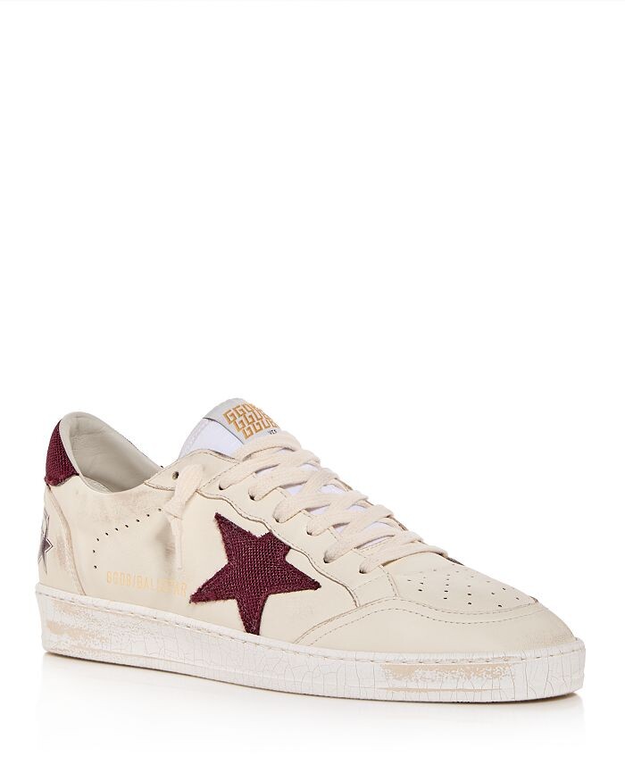 

Мужские низкие кеды Golden Goose Ball Star, слоновая кость/кремовый