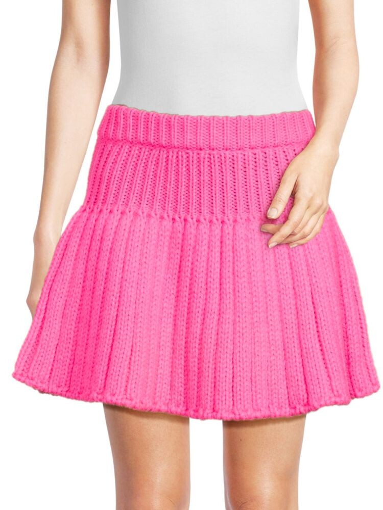 

Мини-юбка расклешенного кроя из смесовой шерсти Redvalentino, цвет Sparkling Pink