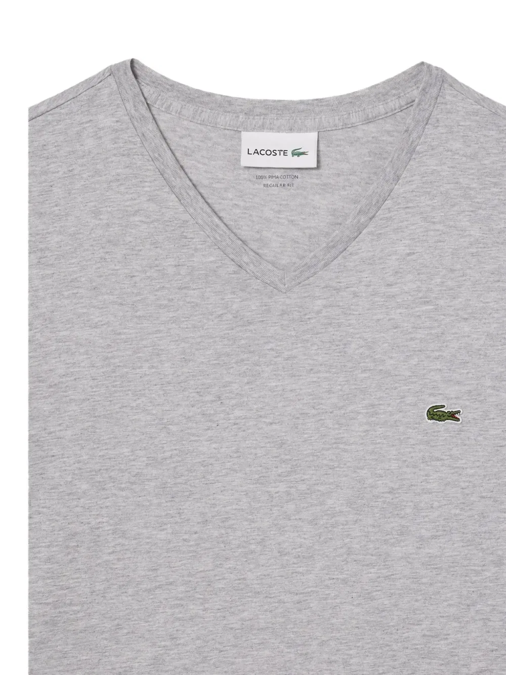 Футболка из хлопкового трикотажа "серого" цвета Lacoste — фото 2