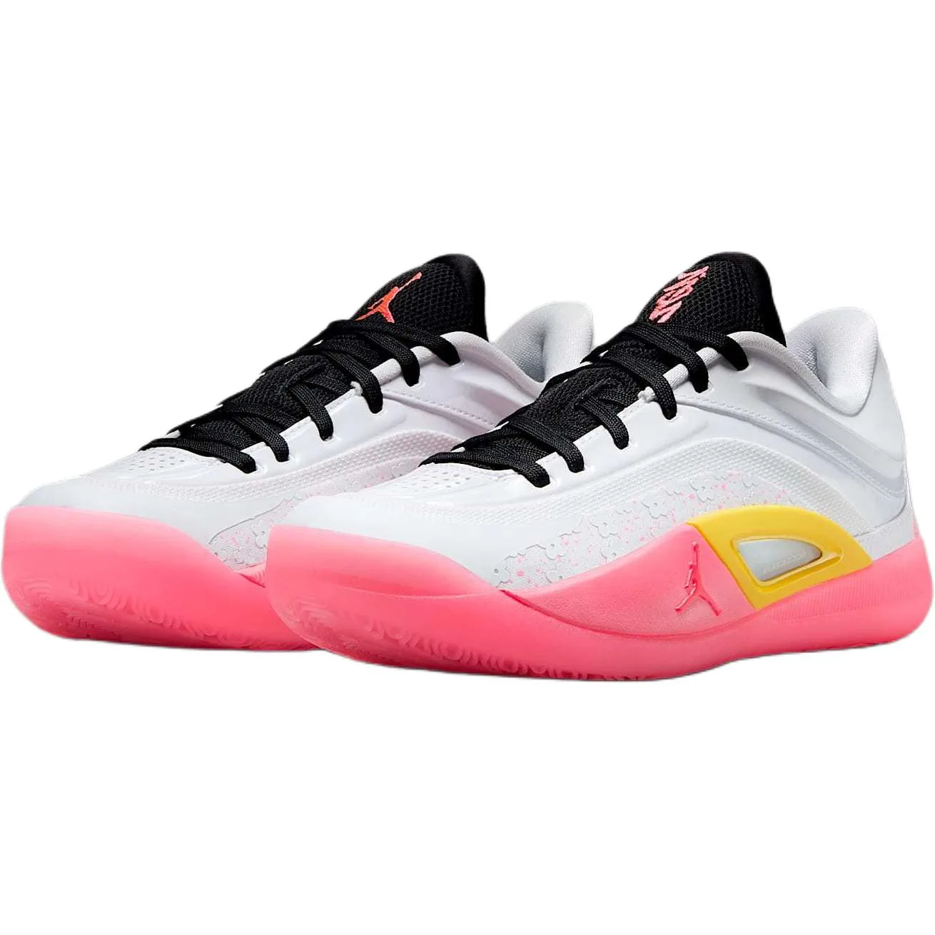 Jordan Детские баскетбольные кроссовки Zion 4 Abrasion Resistant низкие бело-розовые — фото 4