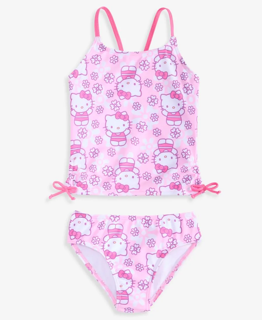 Купальник Hello Kitty для девочек, размер 4-6X, из двух частей, с принтом Dreamwave, фиолетовый