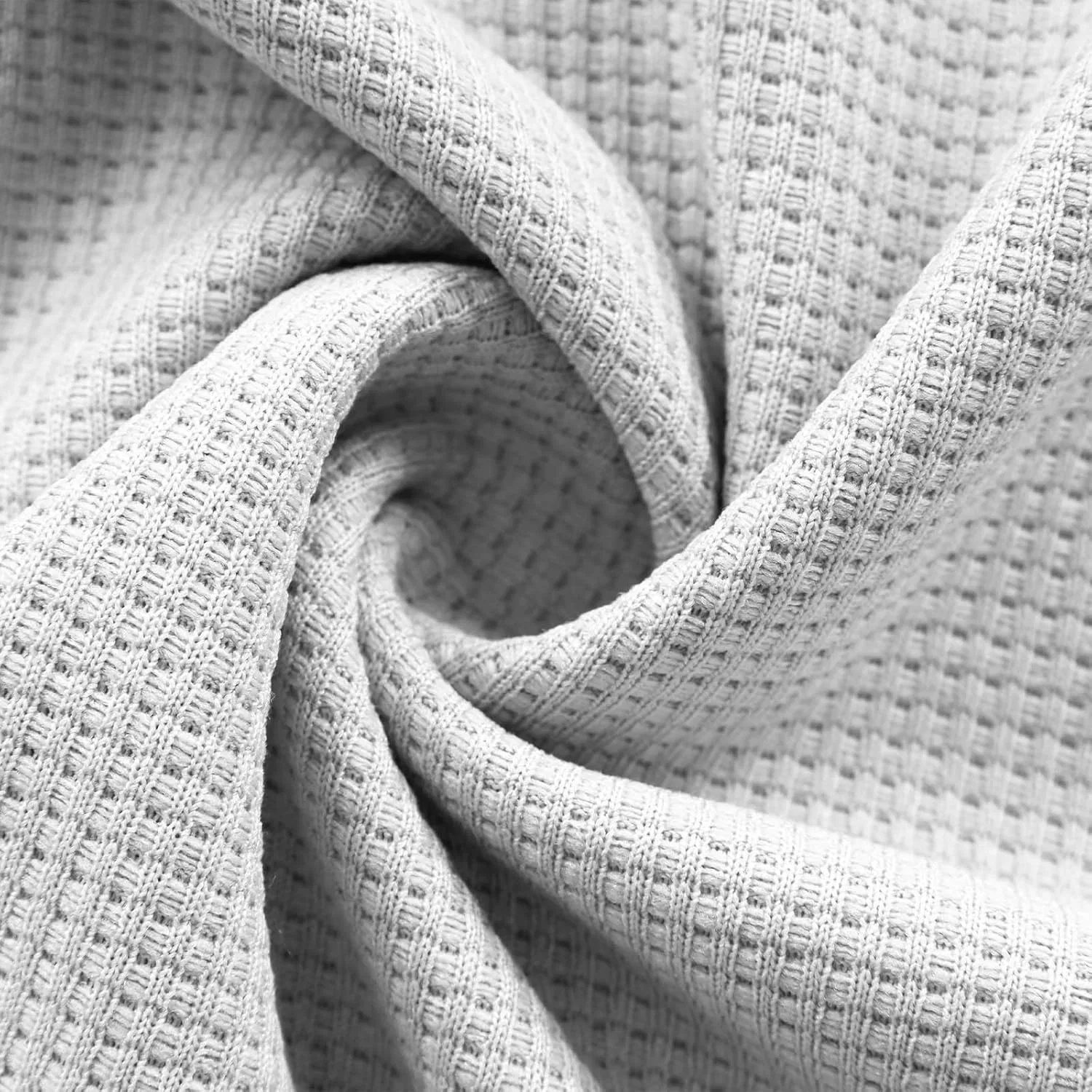 Мужское поло с длинным рукавом, вафельная вязка, White — фото 3