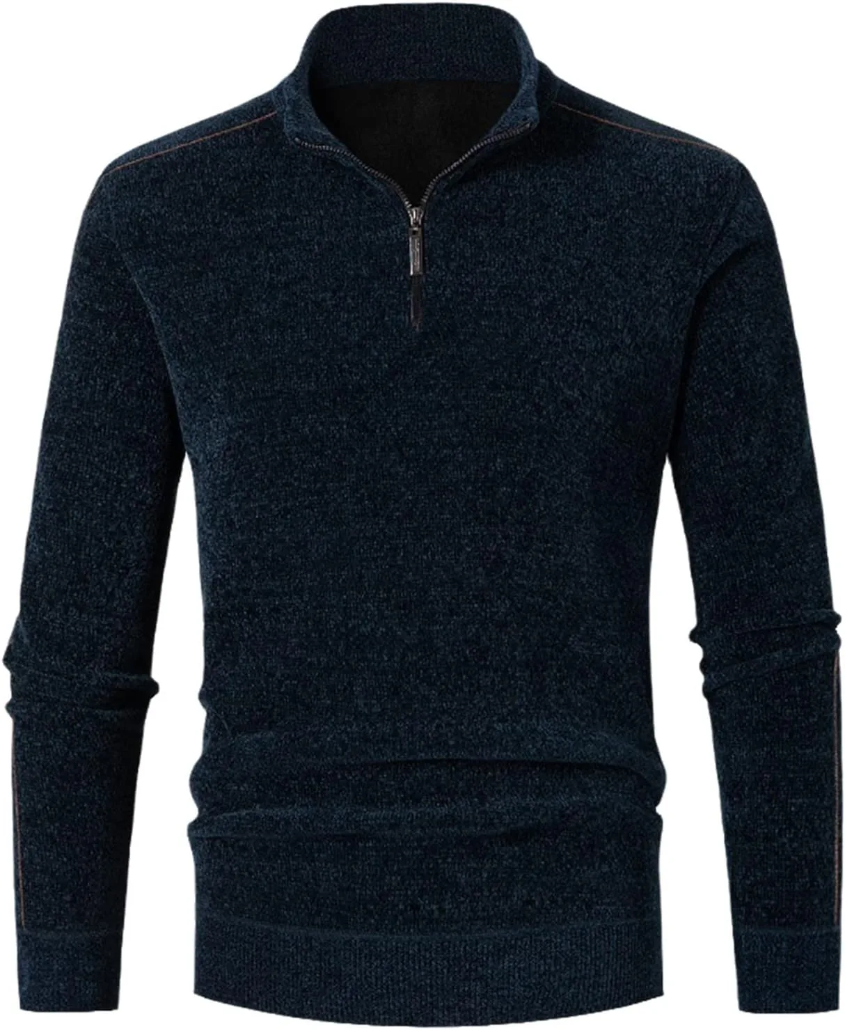 

Толстовка Kelsiop Winter Men's Thickened Warm Knit Pullover Solid Color Long Sleeve Turtleneck Sweater Half Zip Fleece