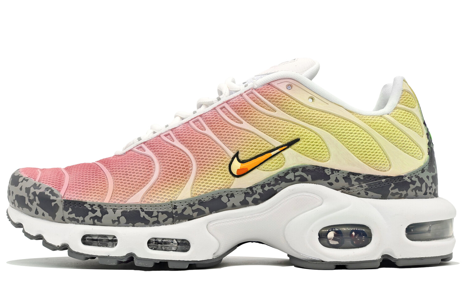 

Кроссовки Air Max Plus мужские с низким верхом серые/желтые/розовые Nike